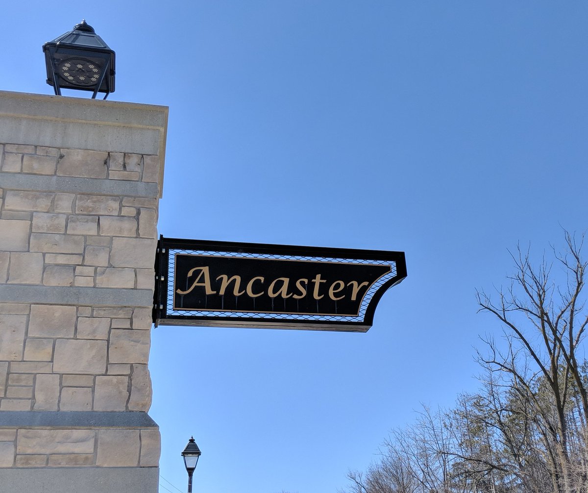 Ancaster Village Sign in Ancaster, Ontario